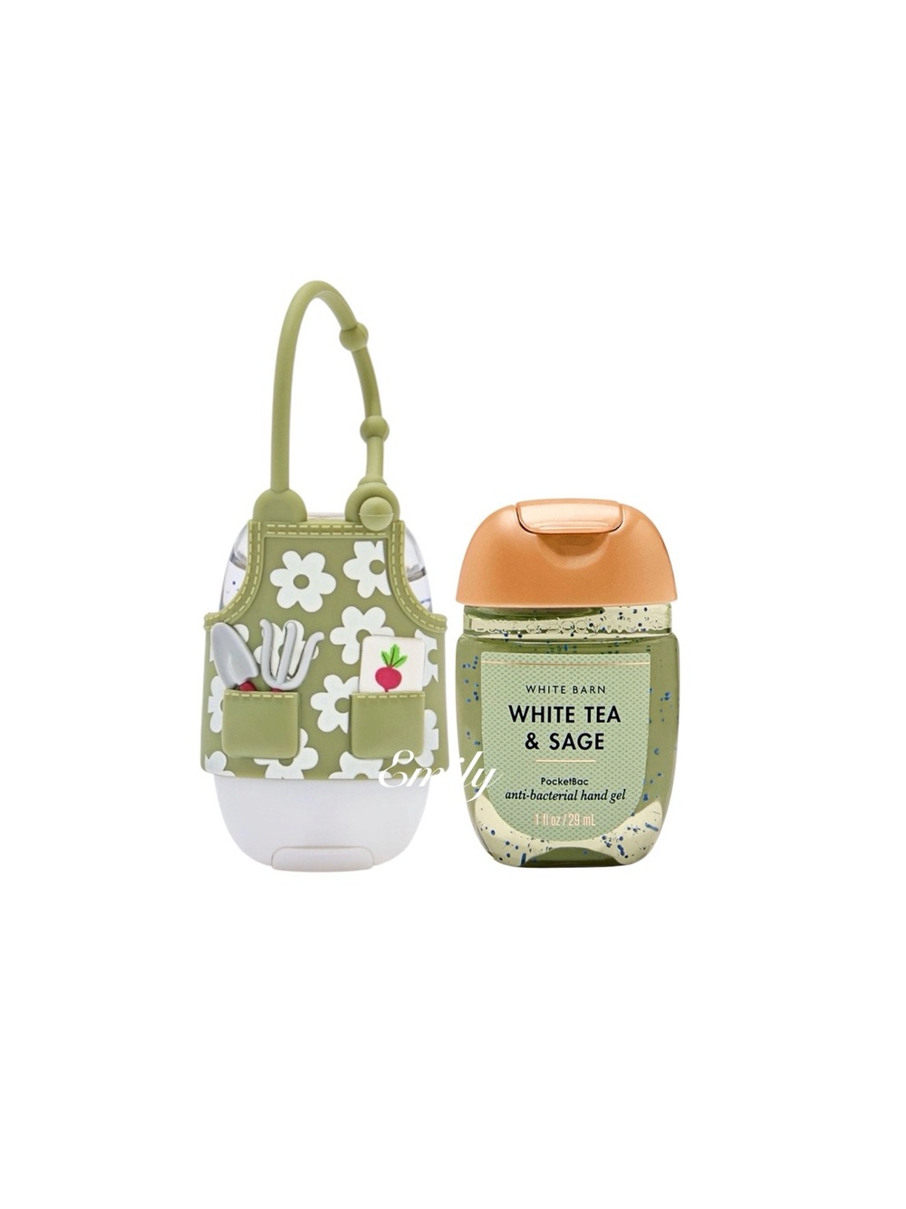 NEW Bath & Body Works GREEN GARDEN APRON PocketBac Holder with White Tea & Sage
